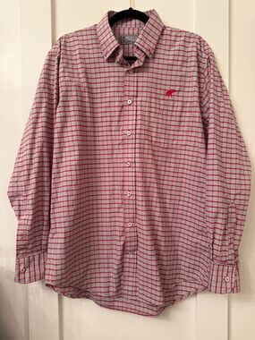 Men's Alabama embroidered Long-Sleeve Check Button-Down Shirt - runs BIG